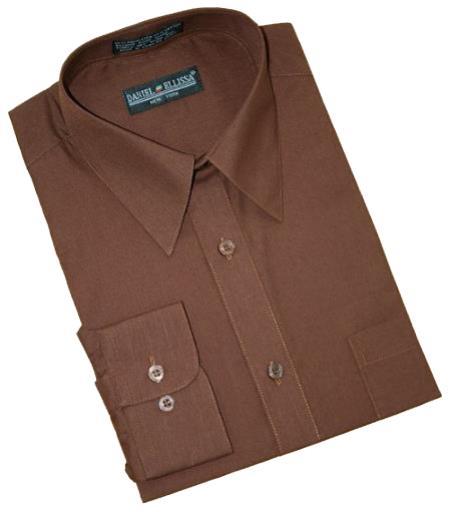 Mens Brown Dress Shirt