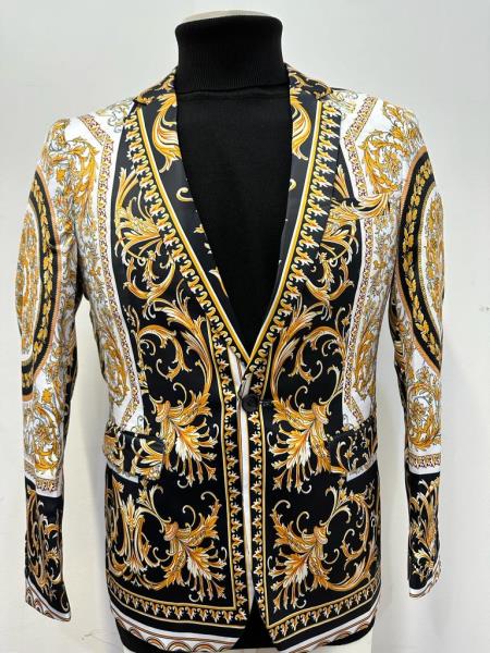 Mens Blazer - Yellow ~ Black