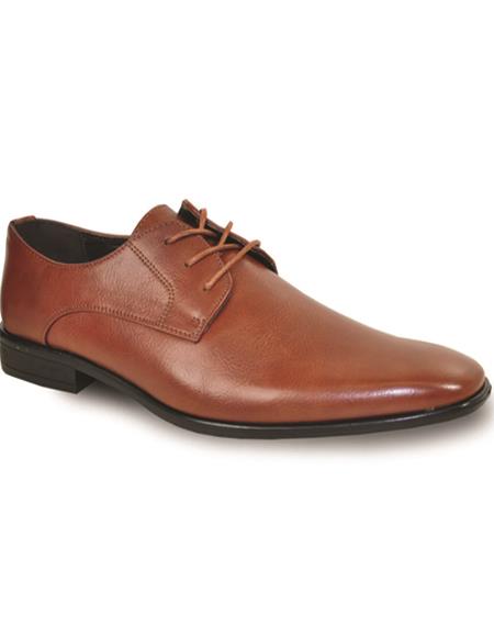 Men Dress Shoe Rubber Out Sole KING-1 Oxford Shoe Brown