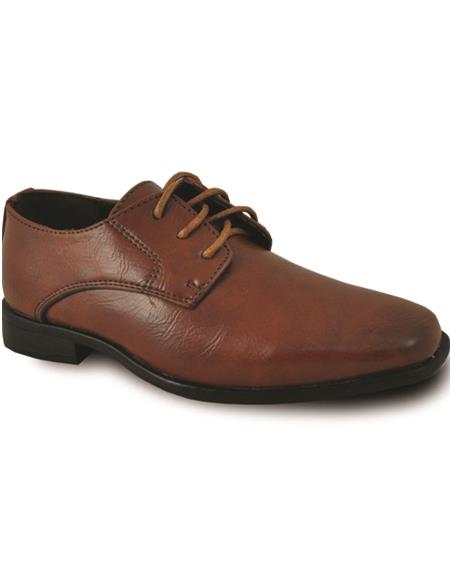 Boy Dress Shoe KING-1KID Oxford Shoe Brown