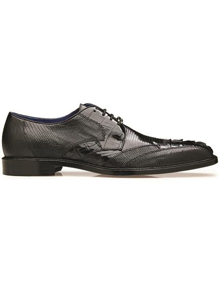 Belvedere Valter White Crocodile & Lizard Skin Men's Shoes