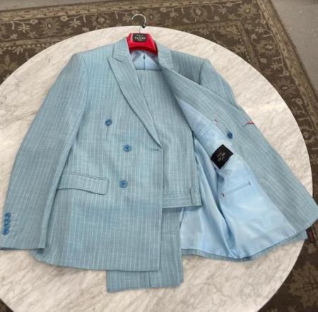 Mens Double Breasted Suits - Blue Suit