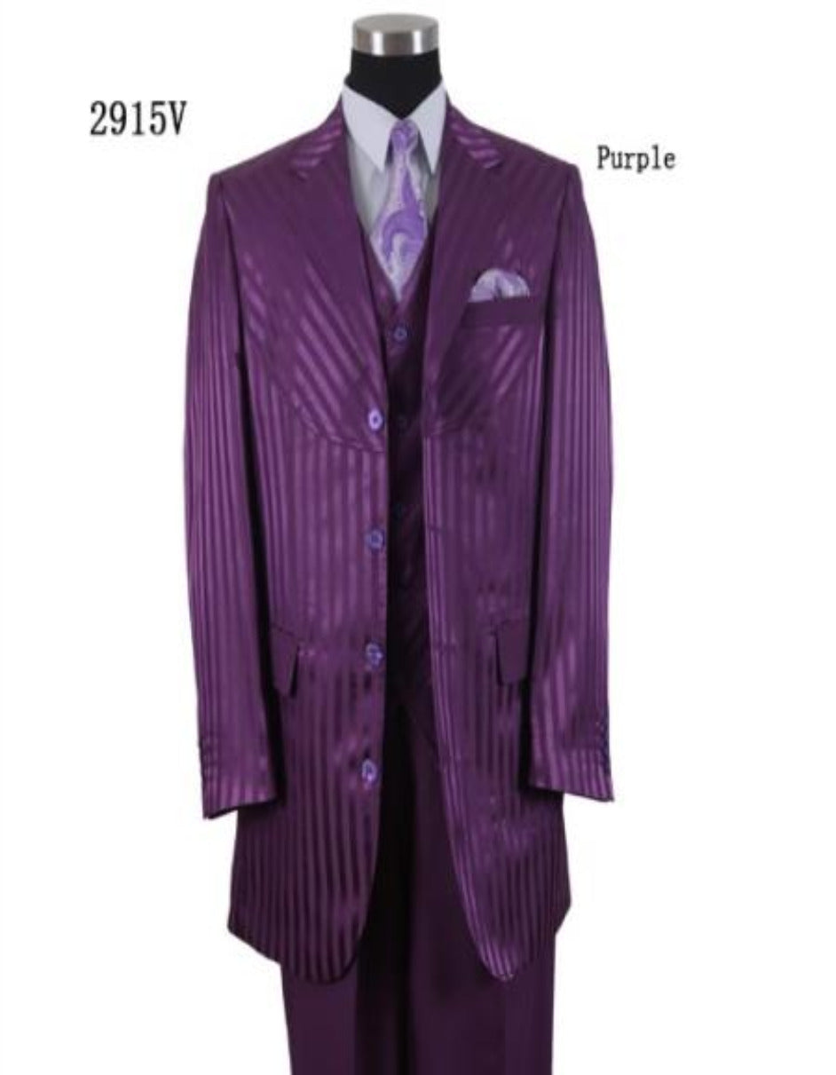 Tone On Tone Shiny Purple Suit