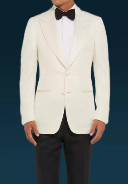 Ivory Tuxedo Jacket - Cream Wedding Suit - Off White Suit (Jacket and
