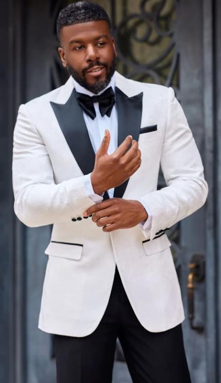 Ivory Tuxedo Jacket - Cream Wedding Suit - Off White Suit (Jacket and Pants Included)