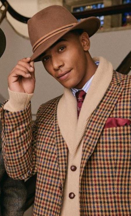 Mens Brown Tweed Suit Brown Plaid Suit Harris Tweed Wool Suit Color: Brown
