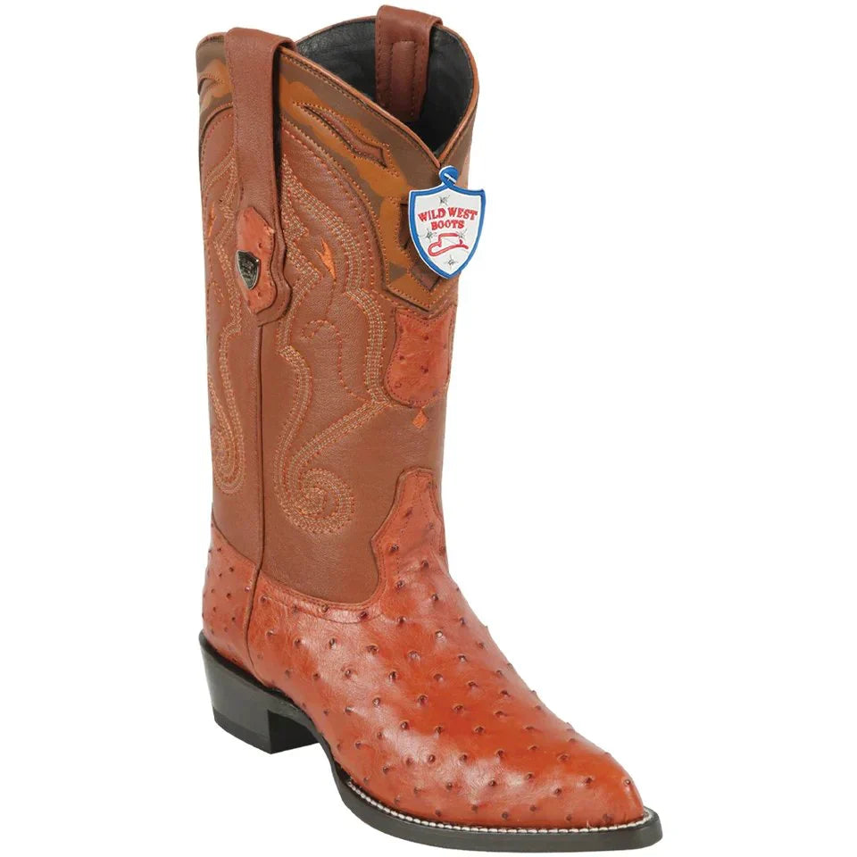 Wild West Ostrich Leather Puntal Boots