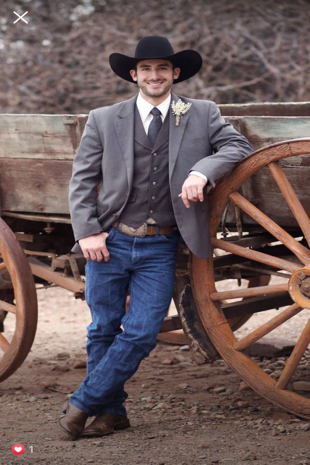 Rustic Western Cowboy Suit Jacket for Weddings