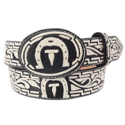 Cinto Vaquero Cuero de Vacuno Bordado