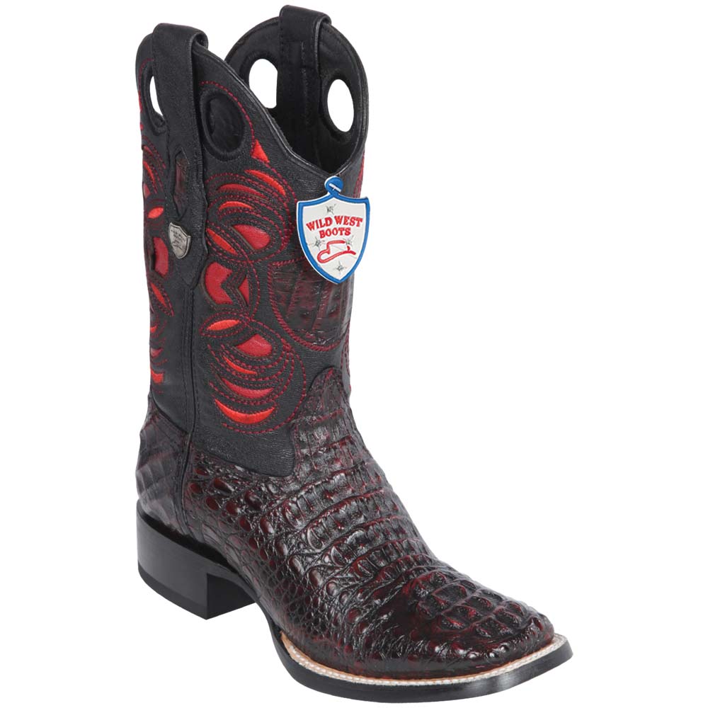 Wild West Botas de Cocodrilo Horma Rodeó Boots