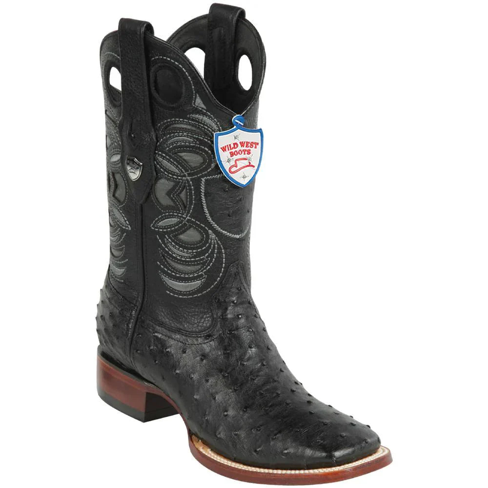 Wild West Botas de Avestruz Horma Rodeo Boots