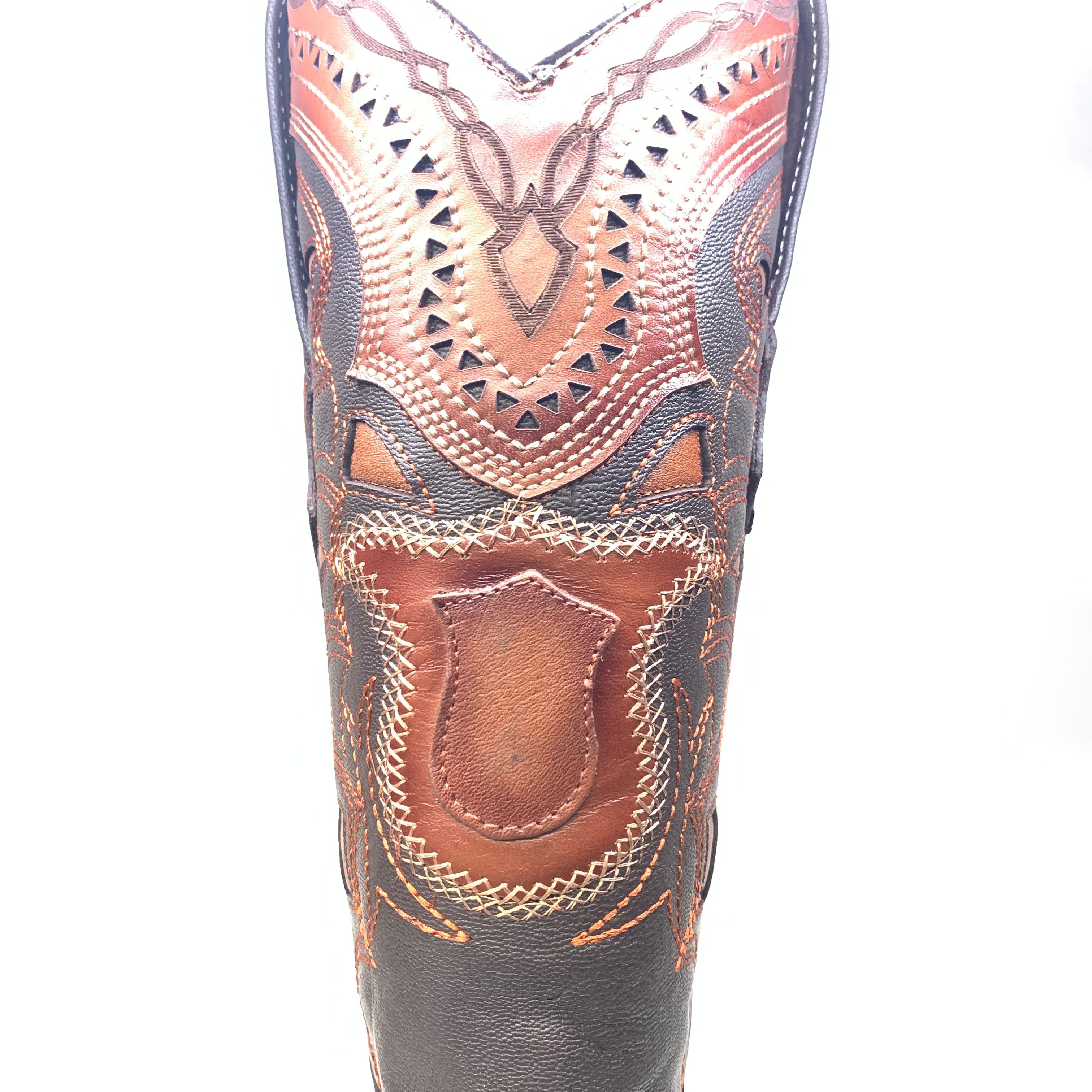 Brown Ostrich Quill Cowboy Boots by Los Altos