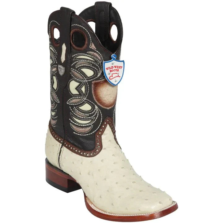 Wild West Botas de Avestruz Horma Rodeo Boots
