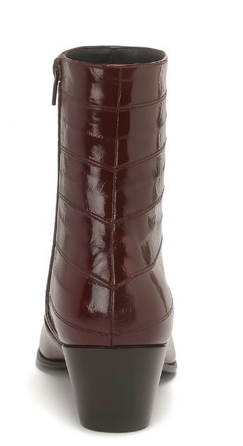 Los Altos Menƒ??s Burgundy Genuine Eel Skin Leather Ankle Boots