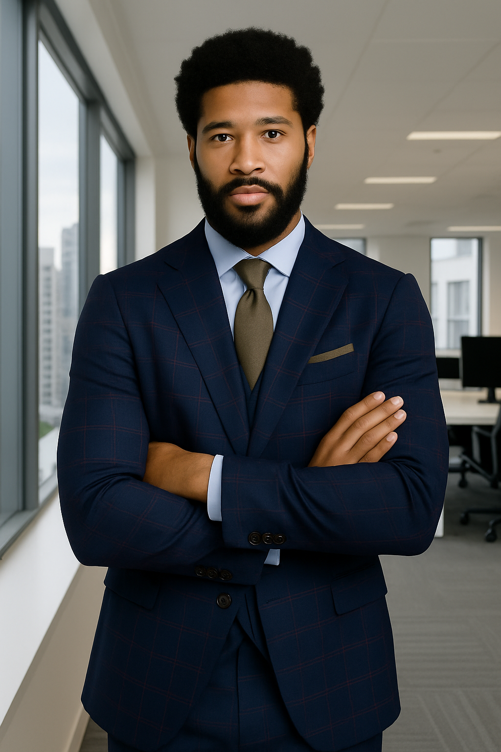 Modern Fit Italian Wool Three Piece Suit