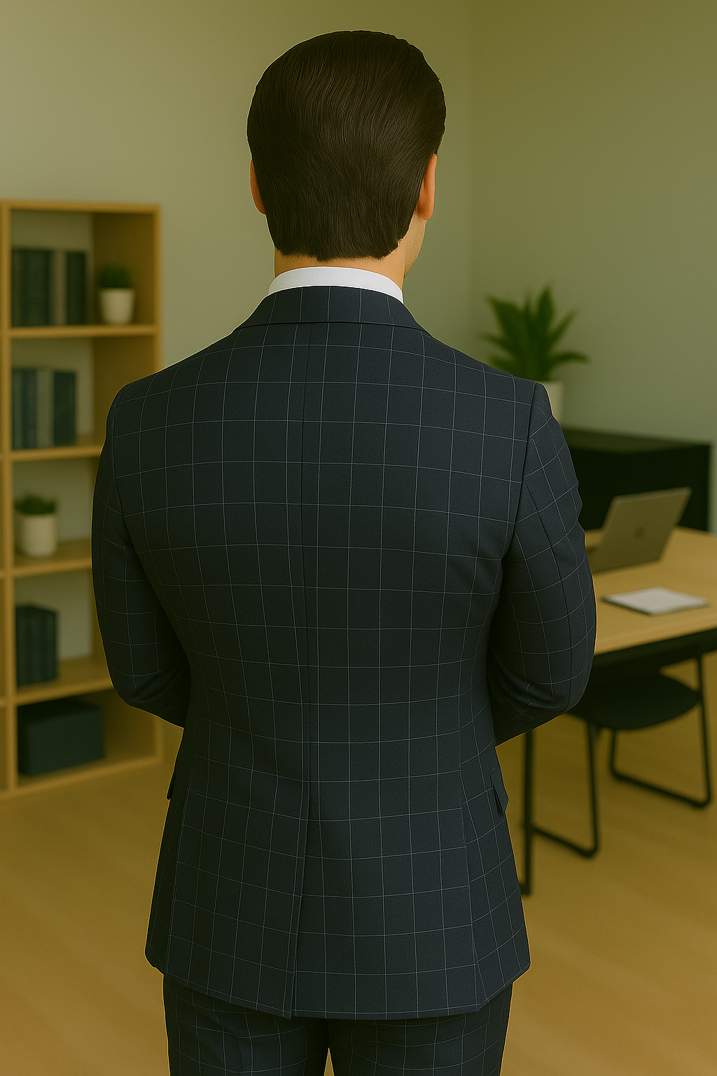 Italian 3 Piece Wool Modern Business Suit