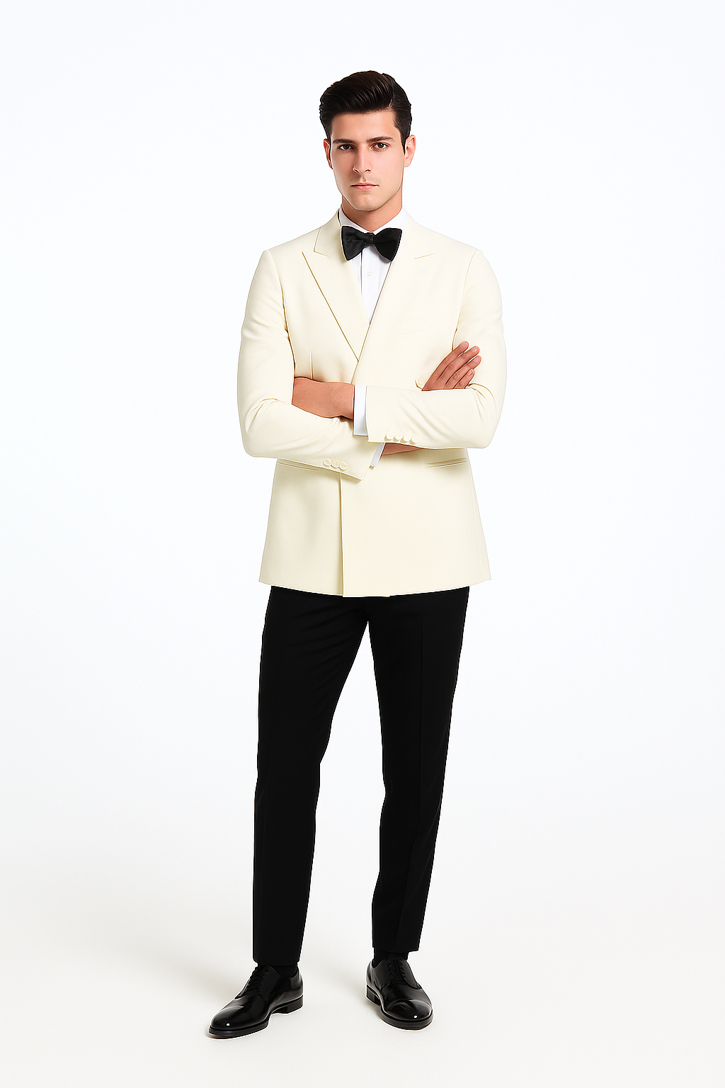 Ivory Double Breasted Tuxedo Dinner Jacket - Cream Dinner Jacket - Off White Tuxedo