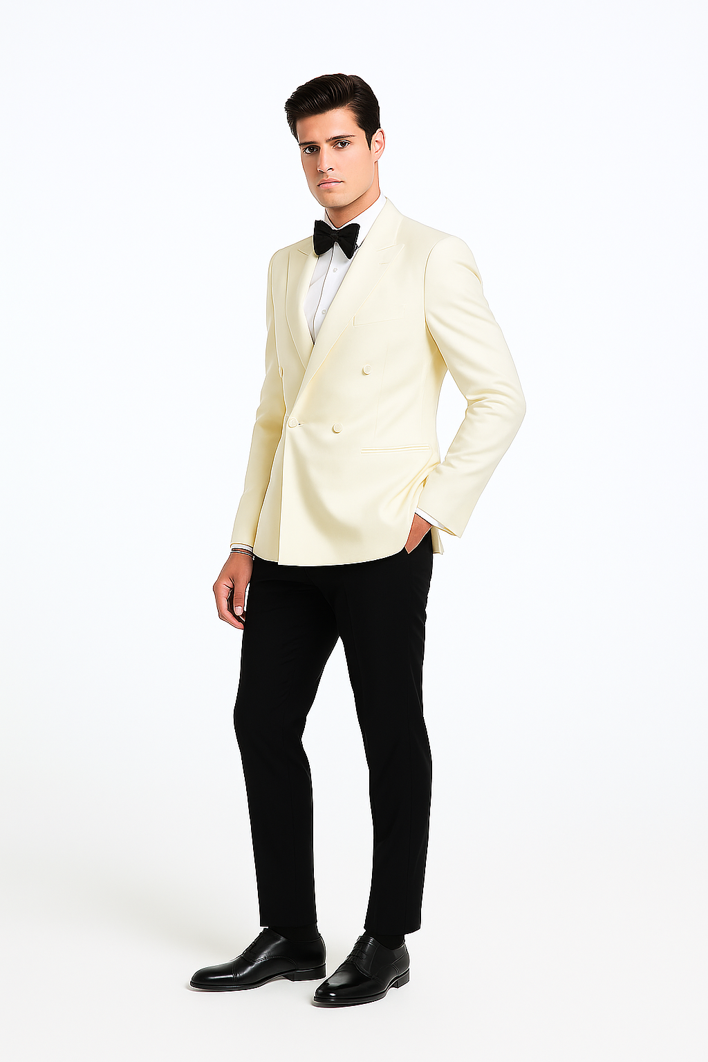 Ivory Double Breasted Tuxedo Dinner Jacket - Cream Dinner Jacket - Off White Tuxedo
