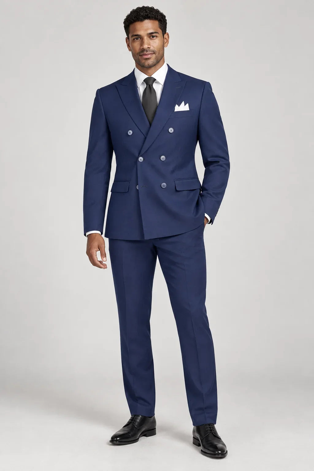 Men's Navy Double Breasted Suit