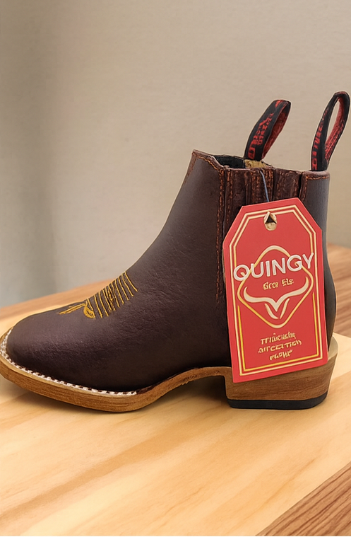 Kids Cowboy Boots Square Toe by Quincy Boots