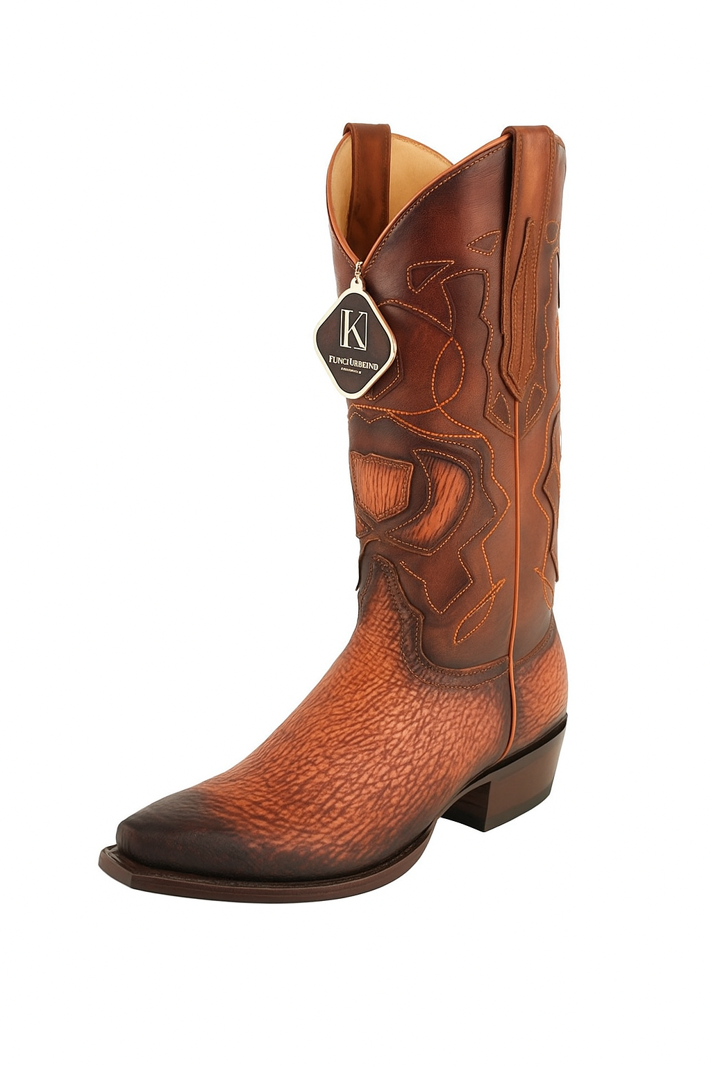 King Exotic Shark Snip Toe Western Boots