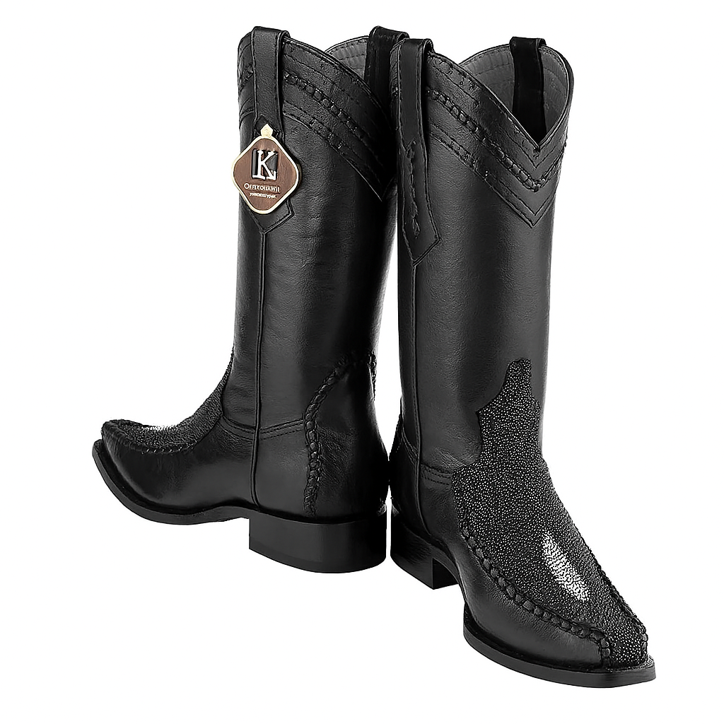 King Exotic Stingray Single Stone Toe Boots