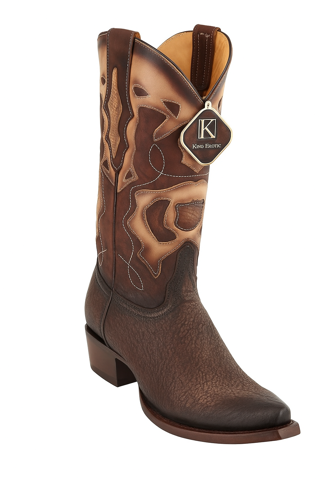 King Exotic Shark Snip Toe Western Boots