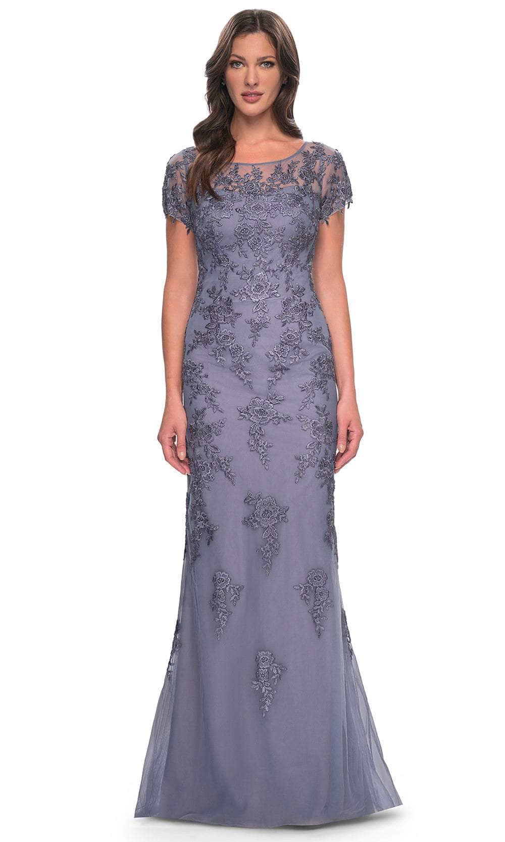 La Femme 29792 Bateau Illusion Formal Dress
