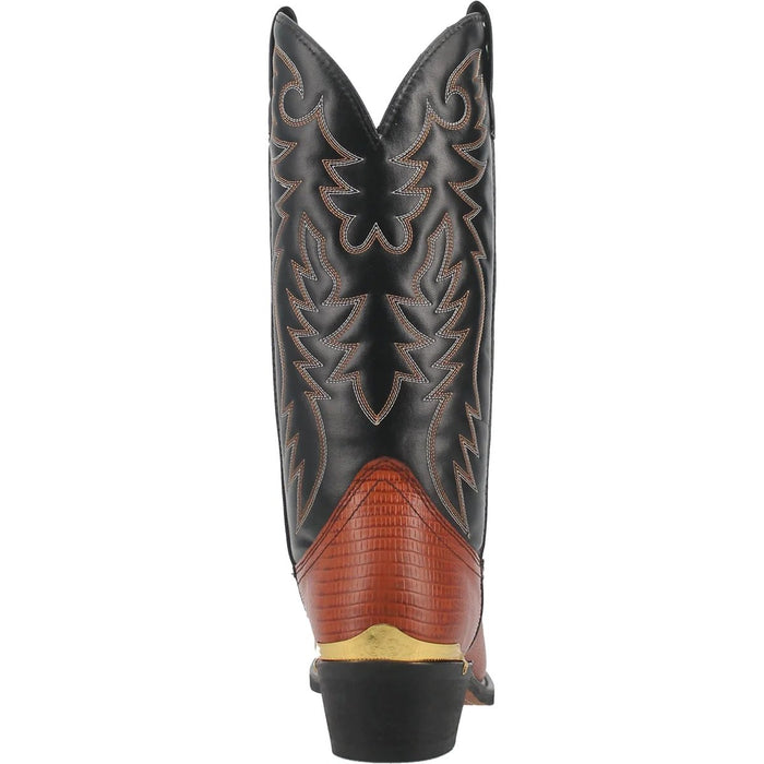 Dan Post Fish Leather Square Toe Boots - Brown