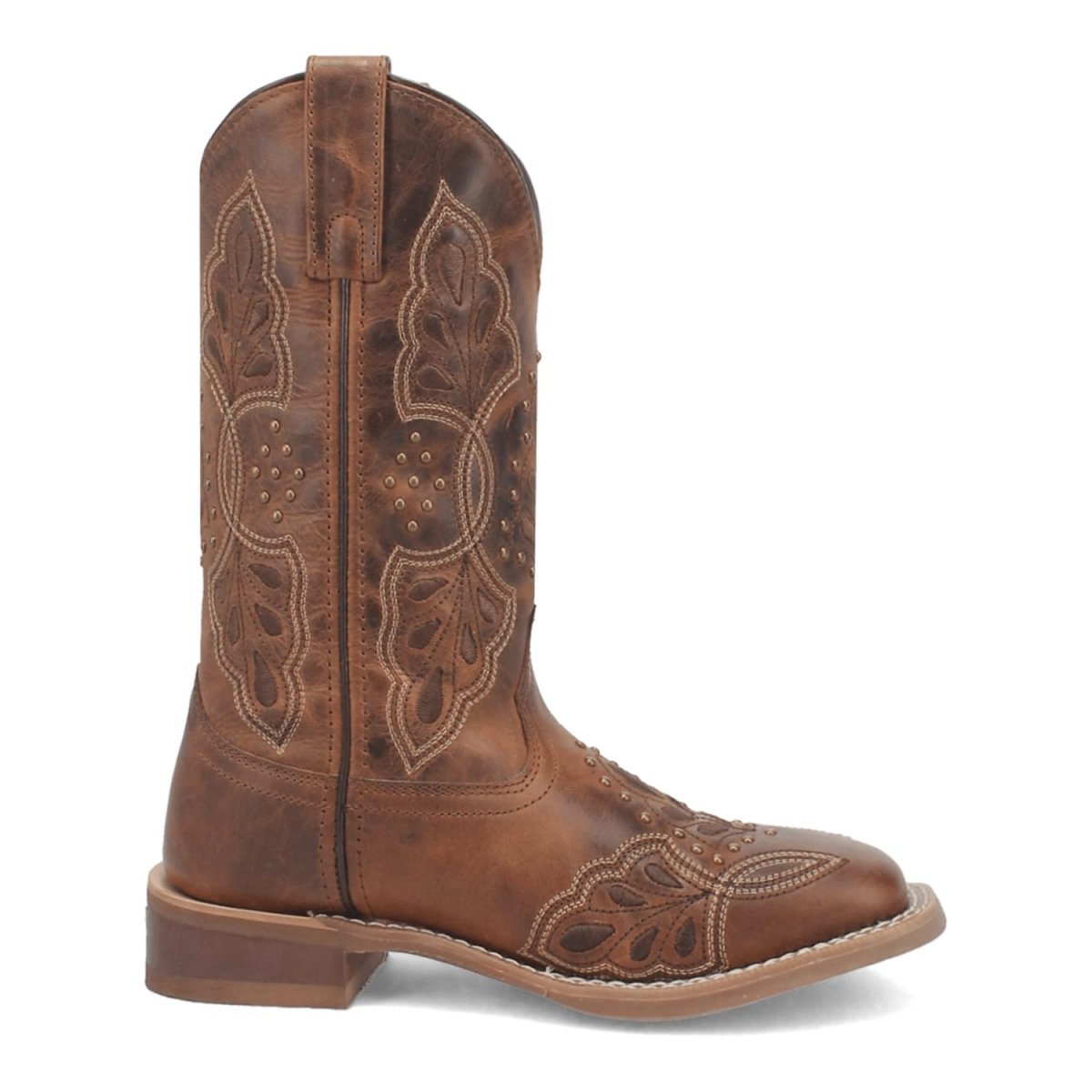 Laredo Dionne Broad Square Toe Leather Boots