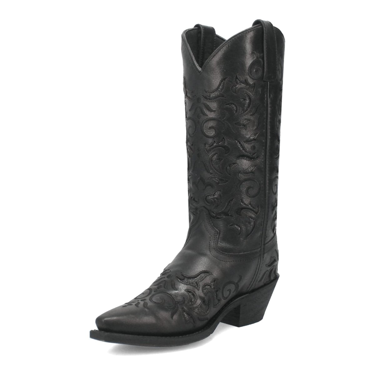 Laredo Night Sky Black Snip Toe Leather Boots