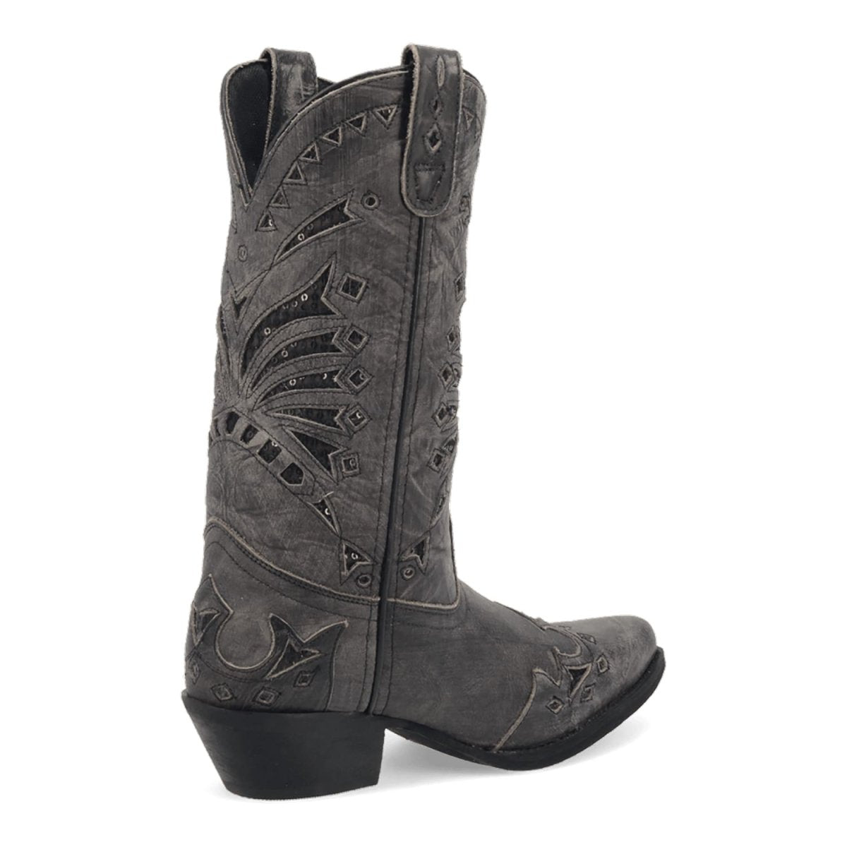 Laredo Stevie Snip Toe Black Leather Boots for Women