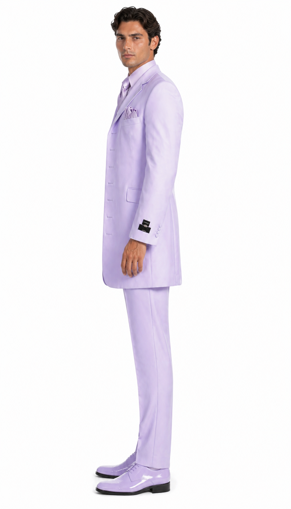 Lavender SUIT 3PC FASHION ZOOT WITH VEST Cover Buttons Comes
