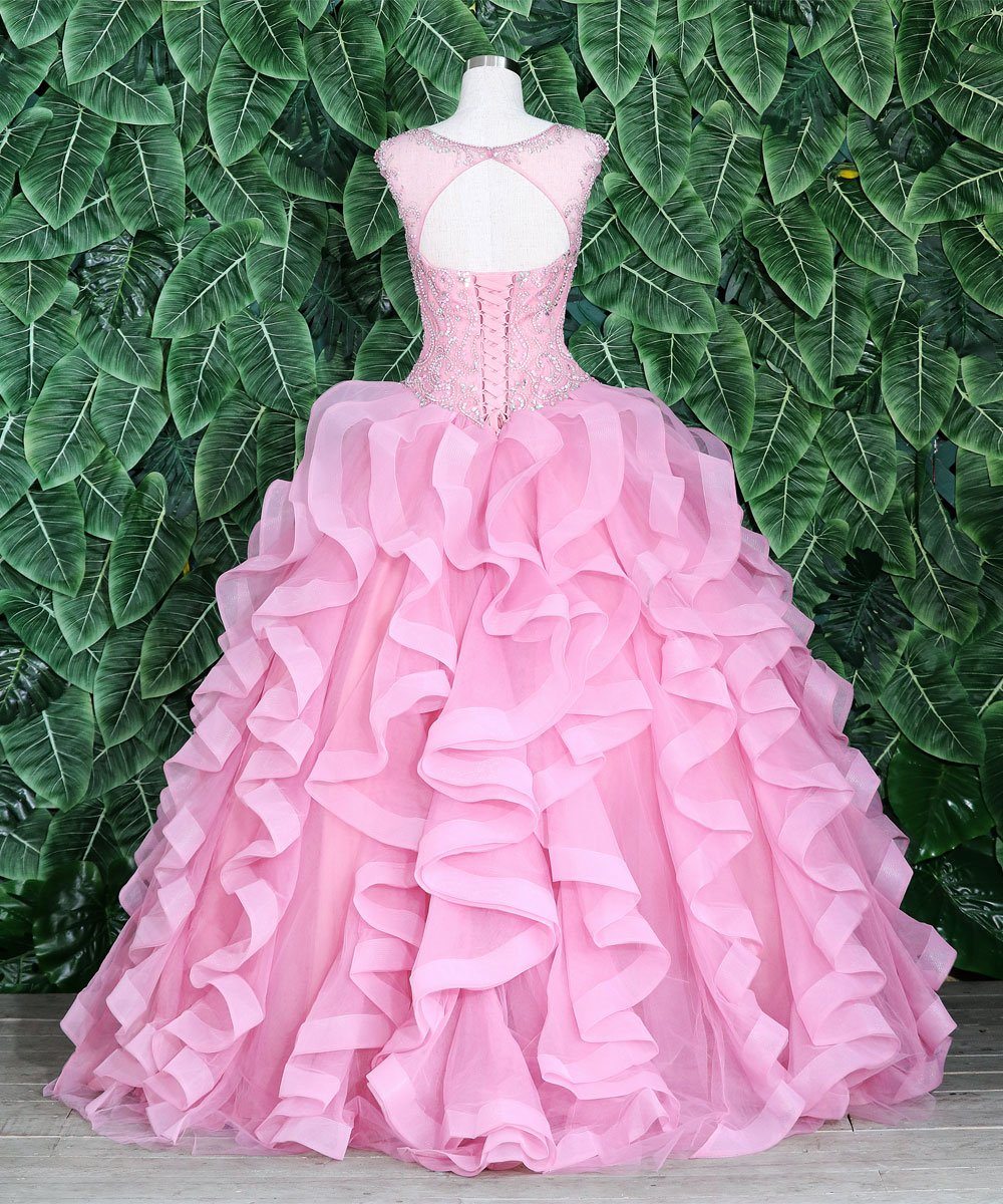 Layered Sleeveless Illusion Quinceanera Dress by Calla KY79288