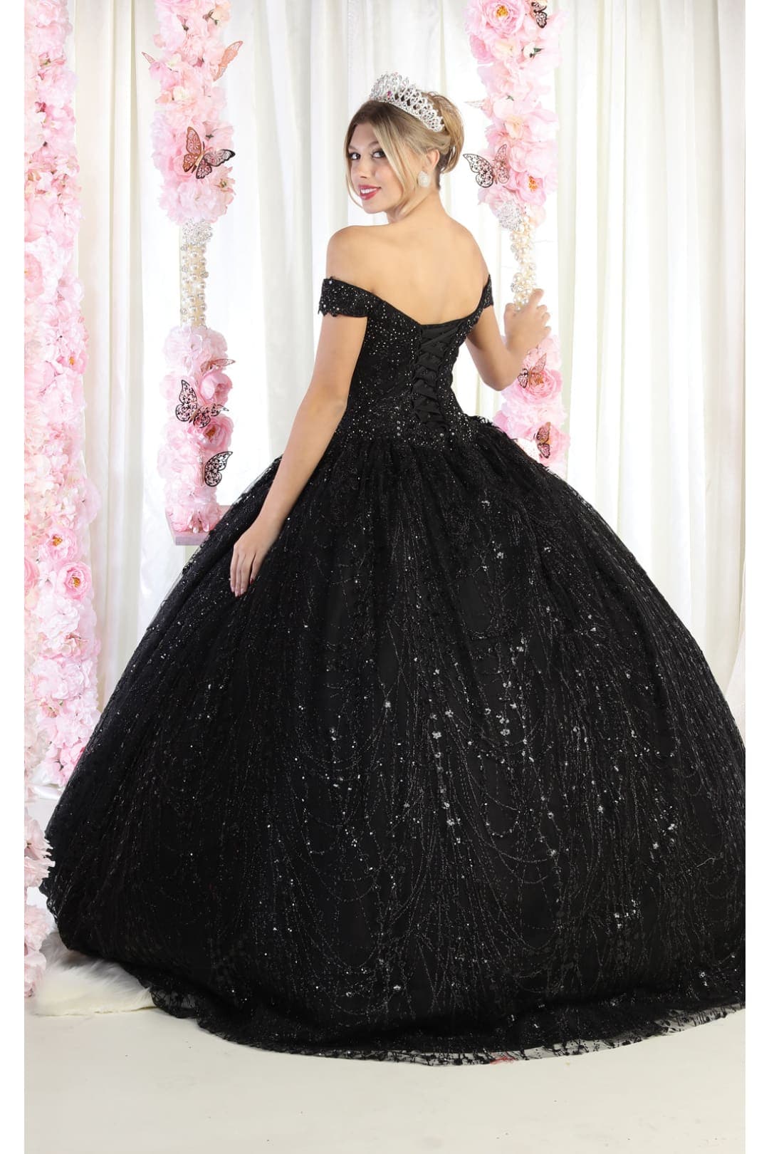 Plus Size Ball Gown in Black | Formal Quinceanera Dress by LK153
