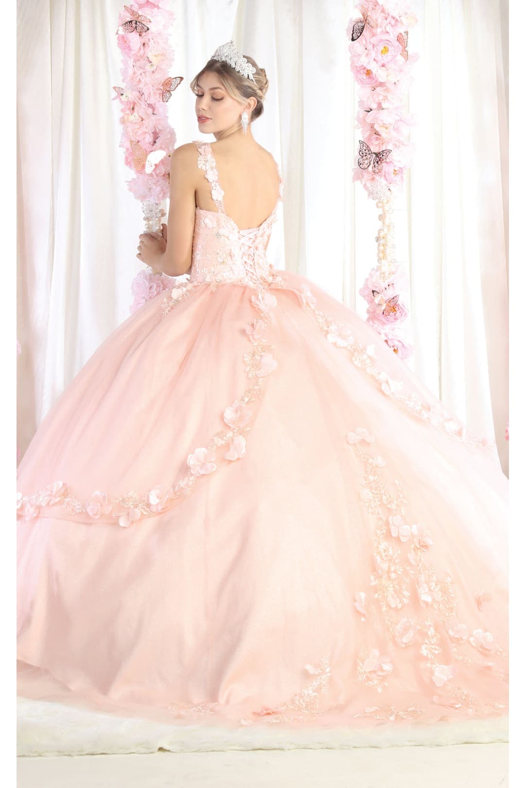 Plus Size Ball Gown in Rose Gold | Formal Quinceanera Dress