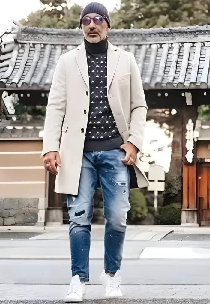 Light Tan Wool Carcoat - Beige Sand Overcoat