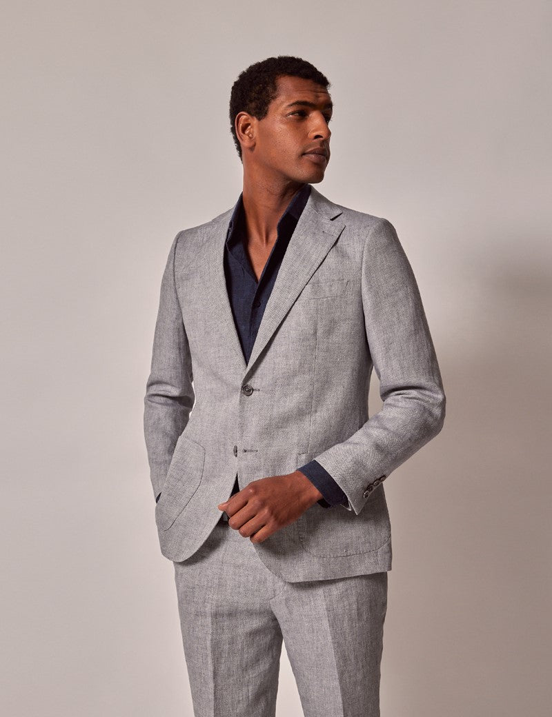 Mens Linen Suit for Summer Beach Events