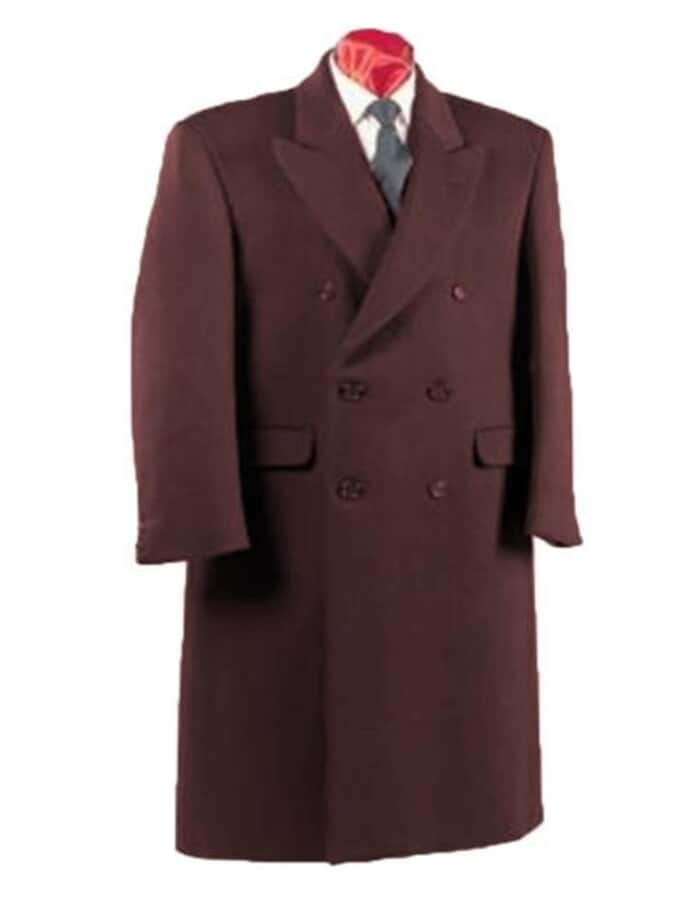 Double Breasted Wool Topcoat for Men