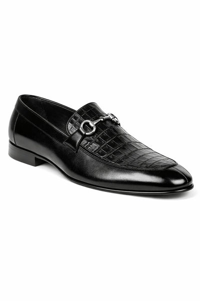 Lombardy Crocodile Calfskin Bit Loafers