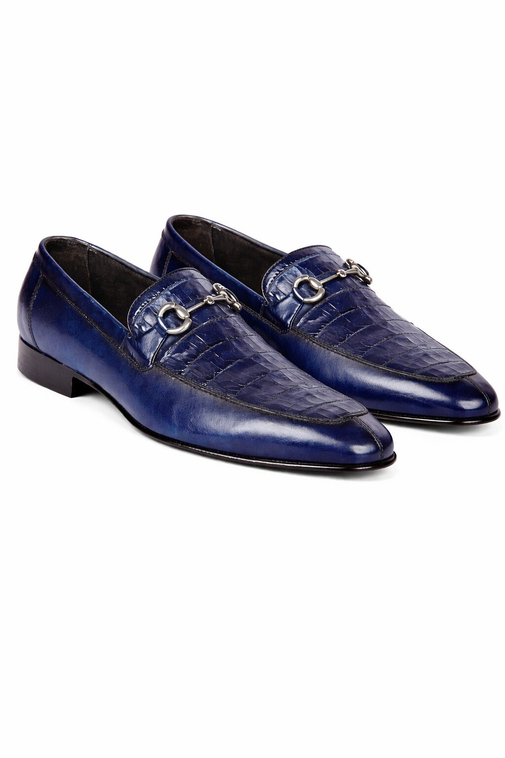 Lombardy Crocodile Calfskin Bit Loafers
