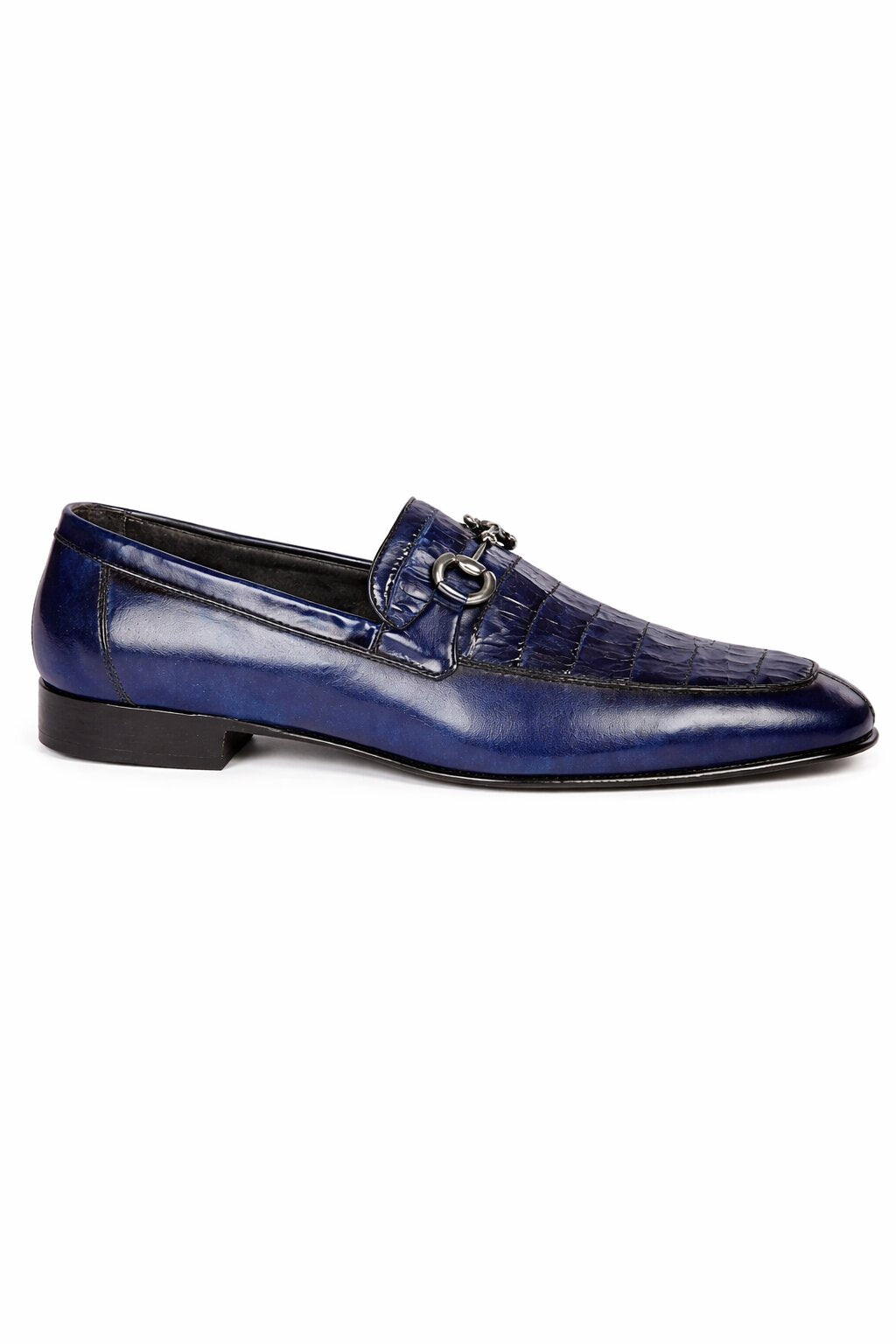 Lombardy Crocodile Calfskin Bit Loafers