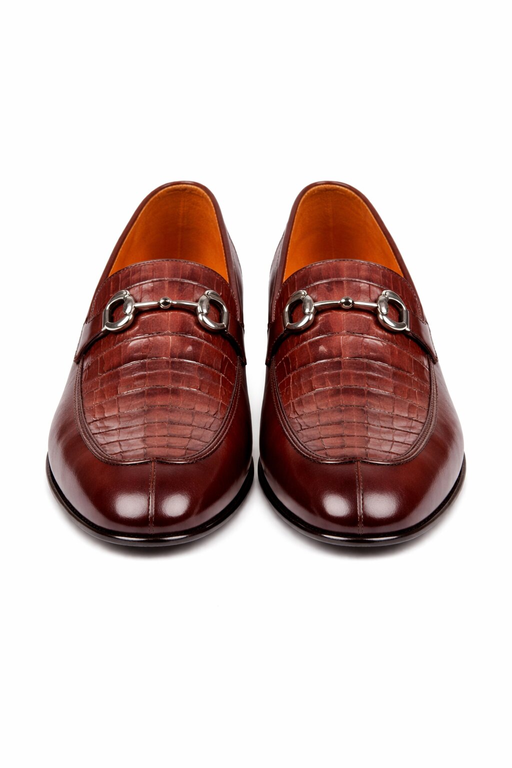 Lombardy Crocodile Calfskin Bit Loafers