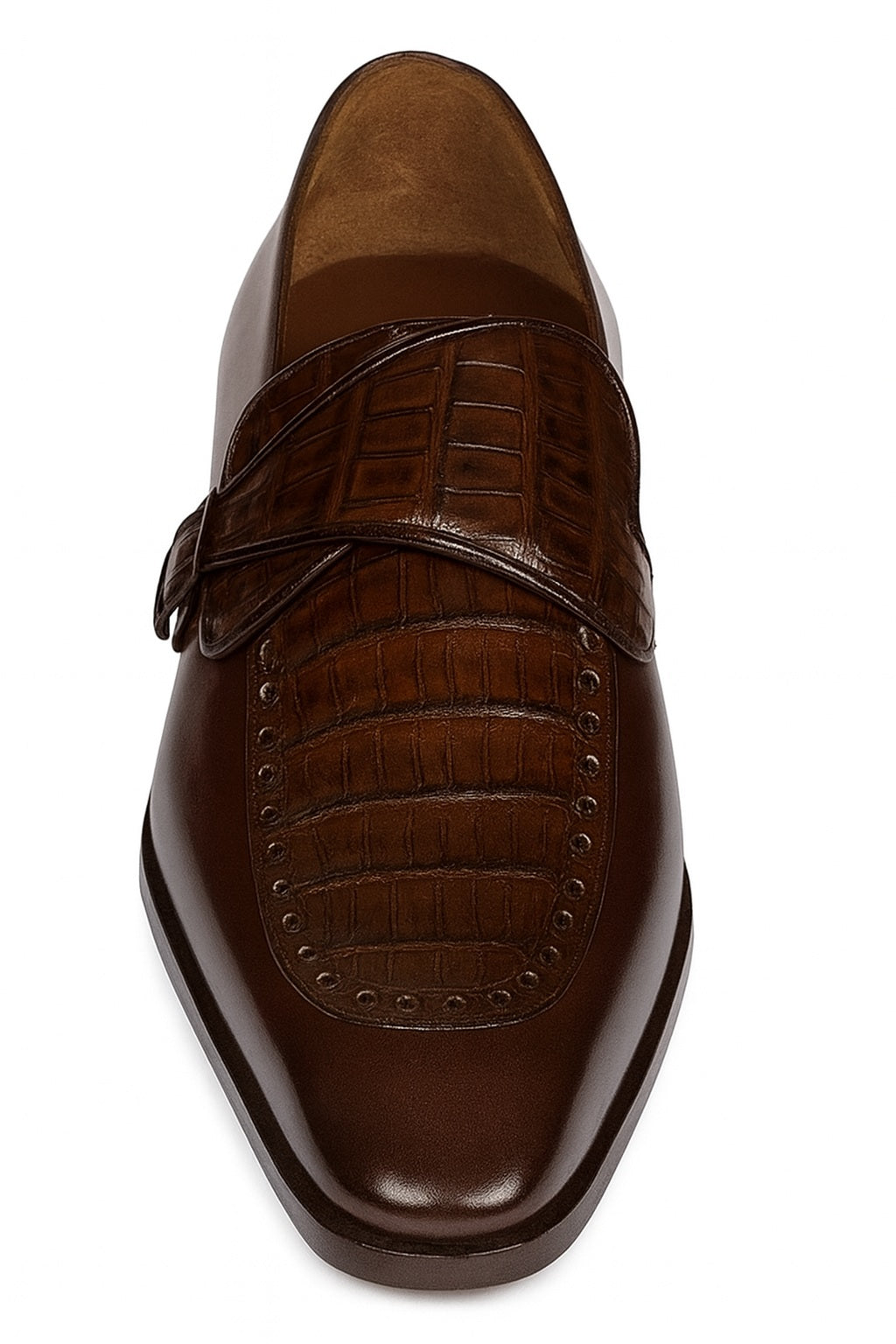 Lombardy Caiman Belly & Calfskin Monkstrap Shoe