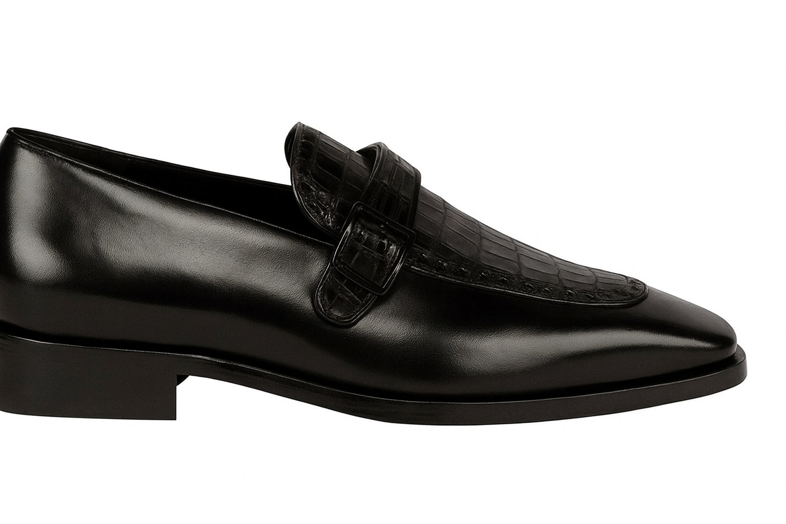 Lombardy Caiman Belly & Calfskin Monkstrap Shoe