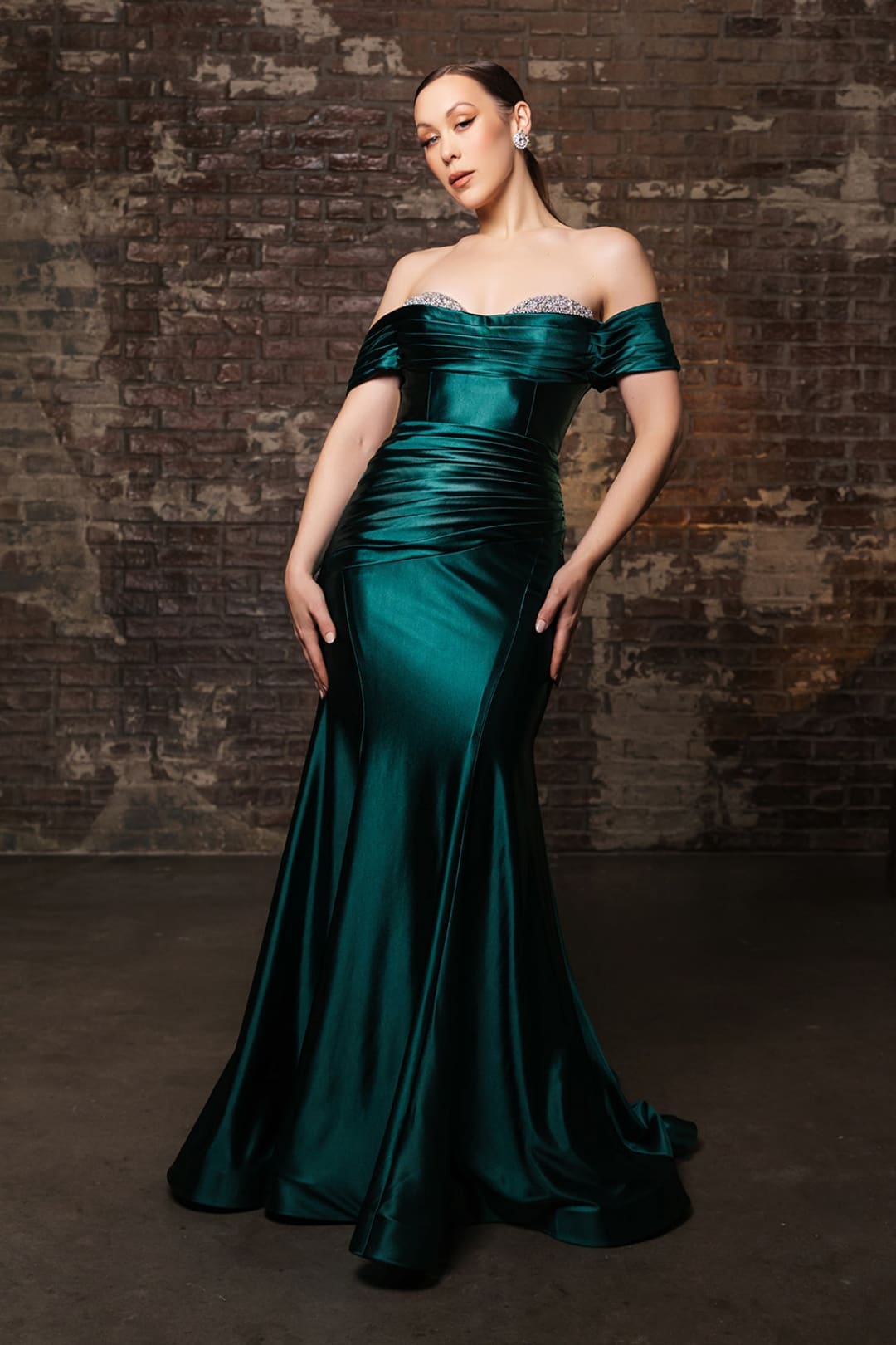 Long Prom Dress Ruched Mermaid Sleeveless Gown By Royal Queen RQ8189B