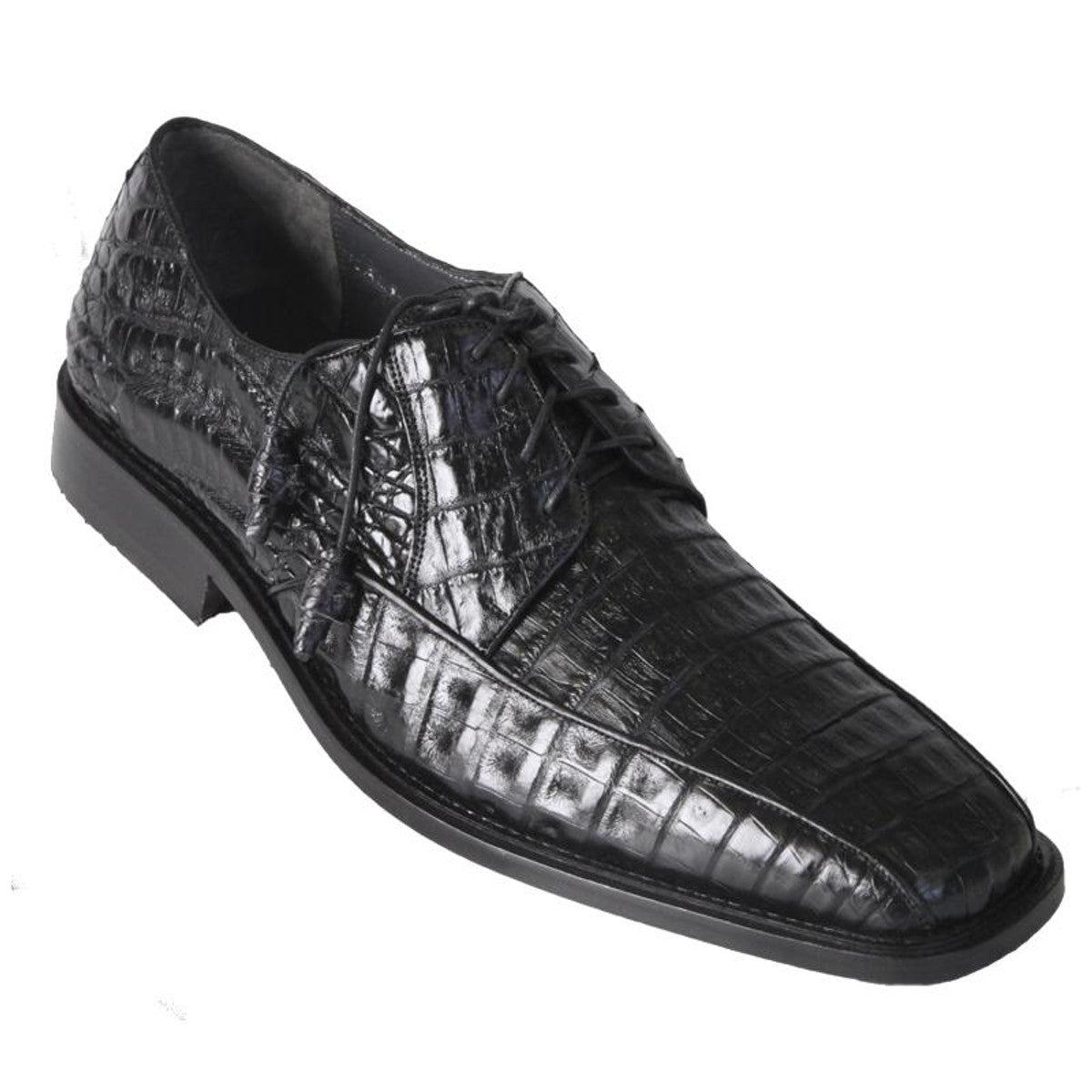 Black Crocodile Bike Toe Shoes by Los Altos