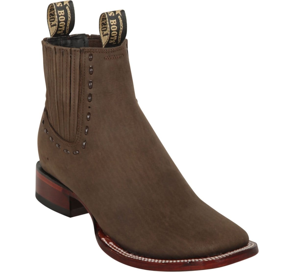 Los Altos Women's Square Toe Ankle Boots LAB 32B62 - Brown