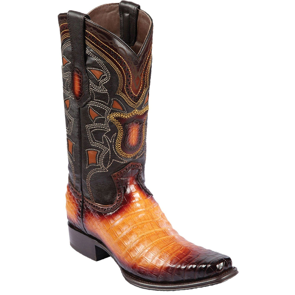 Men's Genuine Caiman Belly Skin European Square Toe Boots - Los Altos Boots