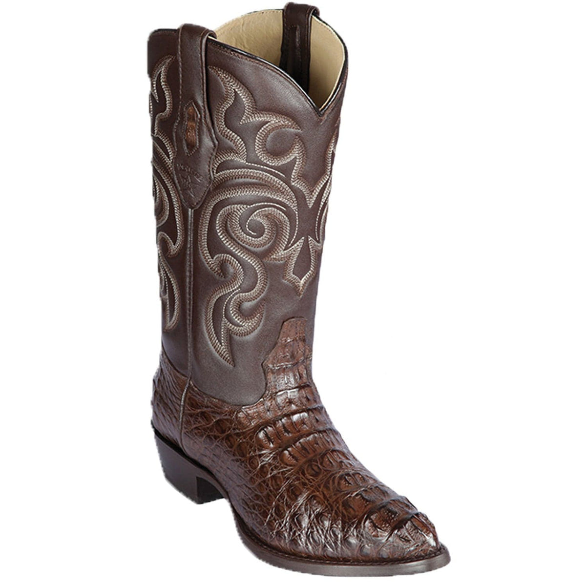 Men's genuine Caiman Tail Skin J-Toe Boots